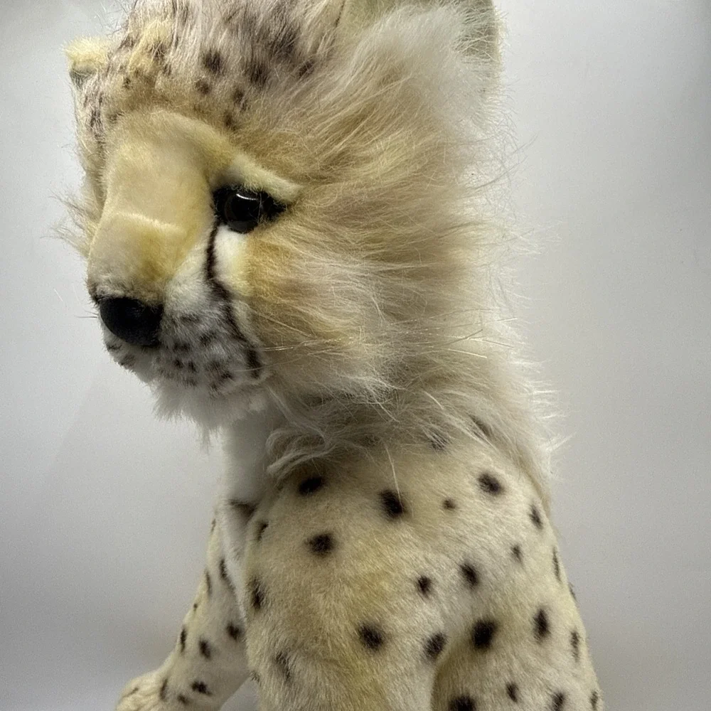VTG Realistic Hansa Cheetah Cub Sitting‎ Stuffed Animal Toy Plush Art  With Tag